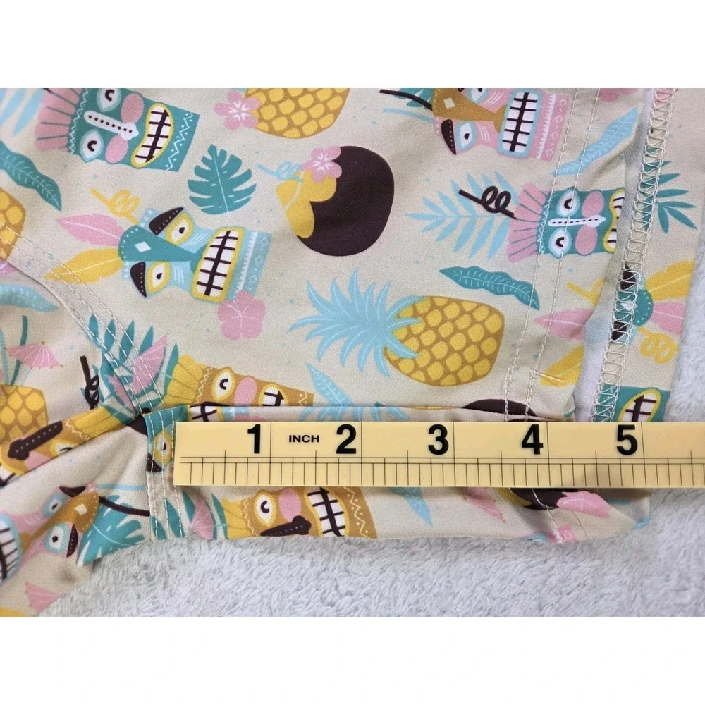 Two Left Feet Swim Trunks XXL Tropical Tiki Pineapple Beach Shorts Mesh Lined - Picture 7 of 8
